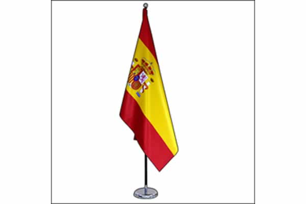 Bandera en raso estampado