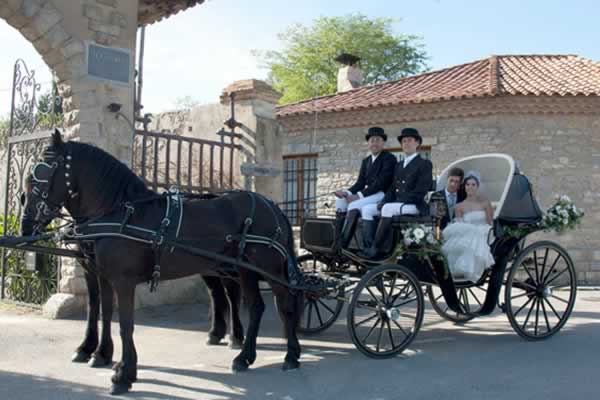 Alquiler de carruaje Milord para servicio de Boda