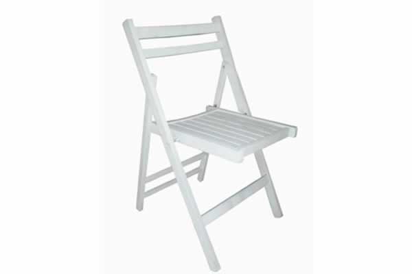 Silla blanca plegable